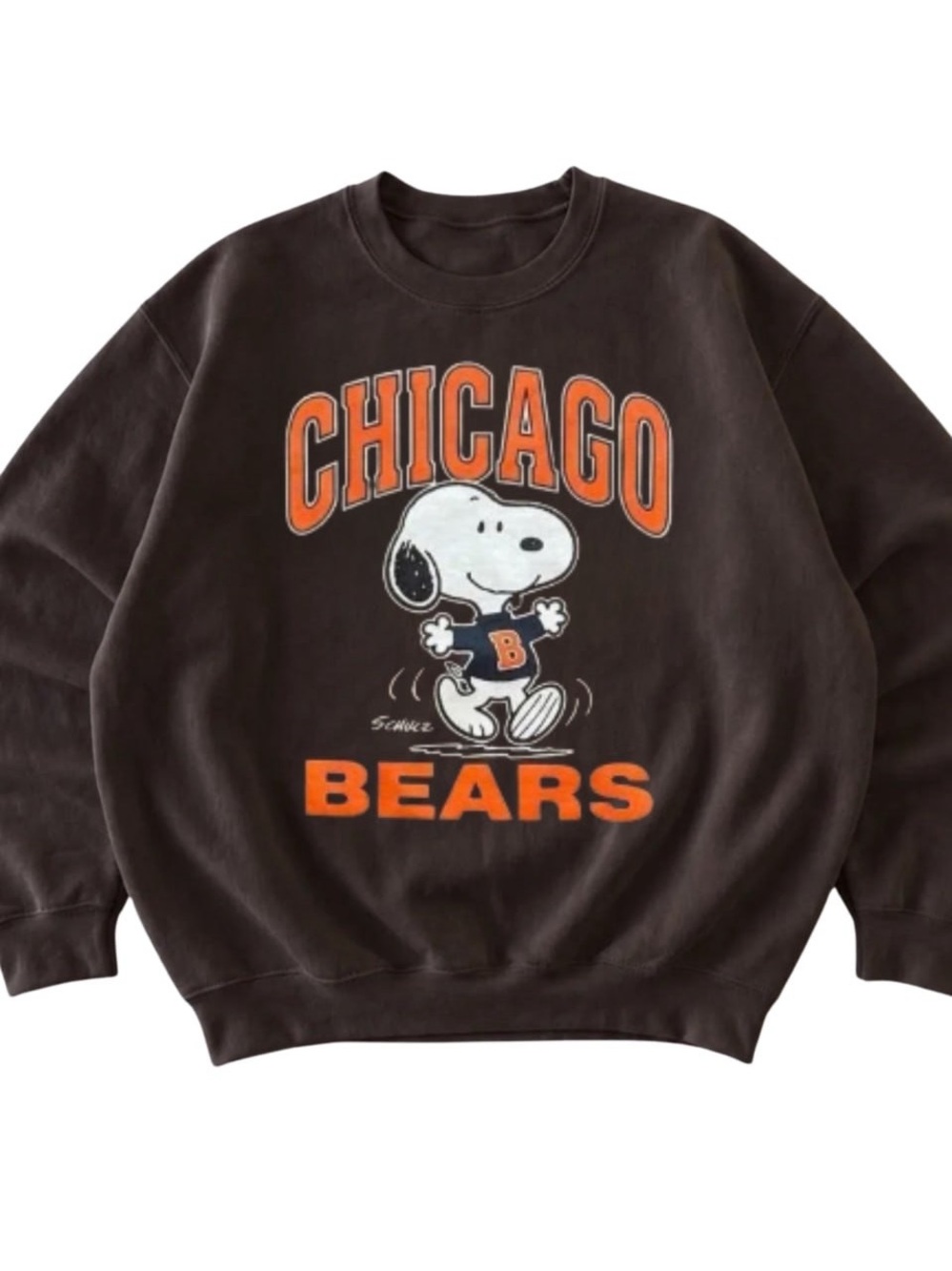 Chicago Bears Snoopy Sweatshirt - Brown & Orange